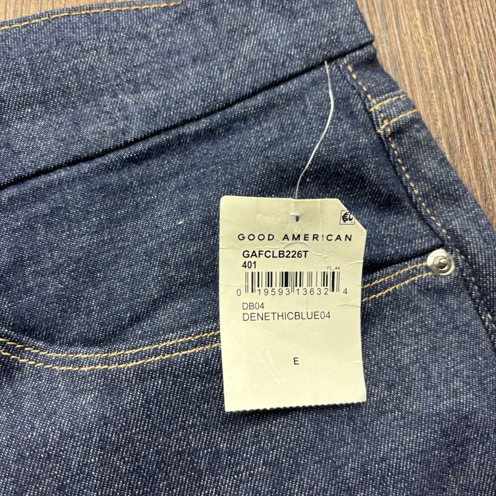 Good American x Calik Denim Boot Cut High Rise Jeans Dark Wash Women’s 28-32 - Picture 5 of 14